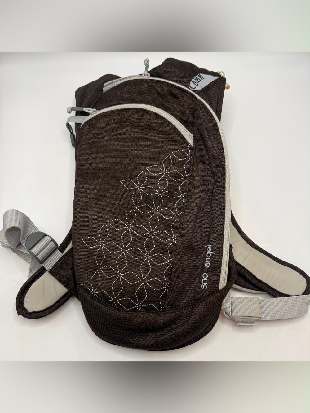 CamelBak Sno Angel Hydration Backpack Brown Gray Hiking Cycling Pack Womens